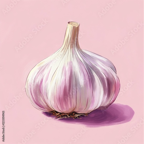 Fresh Garlic Clove with Cuticle Removed