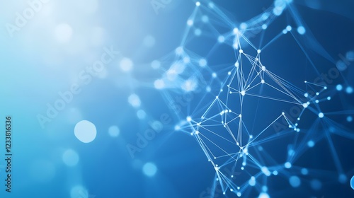 abstract network, luminous dots connected