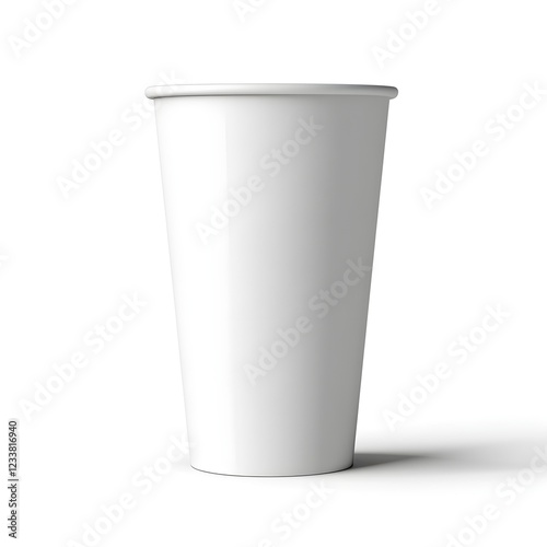 Wallpaper Mural White paper cup, product photo on a white background with no text or logo in the center. The bottom and top should be blank for easy creation of your own design. There is space at both ends  Torontodigital.ca