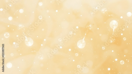 Golden Abstract Sphere Motion in Warm Light