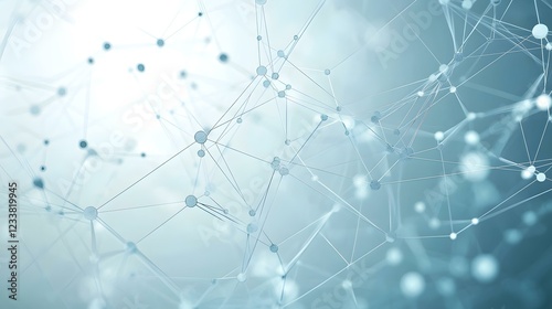 abstract network, luminous dots connected