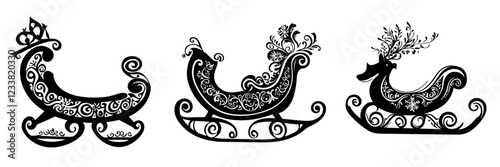 sleigh, sleighs, sledge, sled, sleds, winter transport, winter vehicle, christmas, holiday, festive, new year, xmas, winter, december, snow, snowy, ice, cold, transport, transportation, vehicle, desig