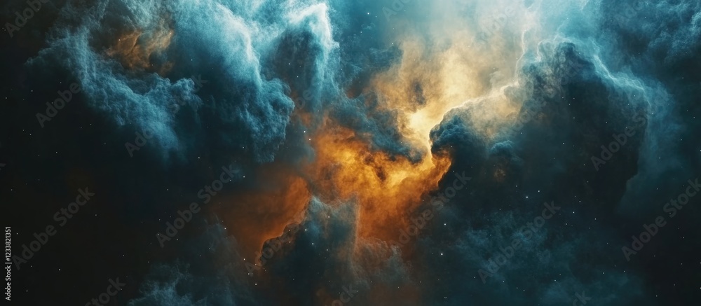 Vibrant nebula in a cosmic landscape featuring ample space for text ideal for backgrounds or graphic design projects Vibrant nebula in a cosmic landscape featuring ample space for text ideal for backgrounds or graphic design projects