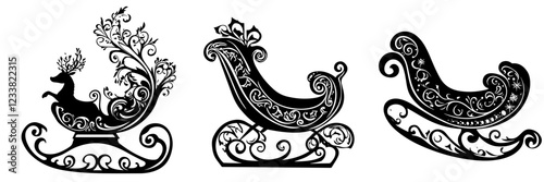 sleigh, sleighs, sledge, sled, sleds, winter transport, winter vehicle, christmas, holiday, festive, new year, xmas, winter, december, snow, snowy, ice, cold, transport, transportation, vehicle, desig