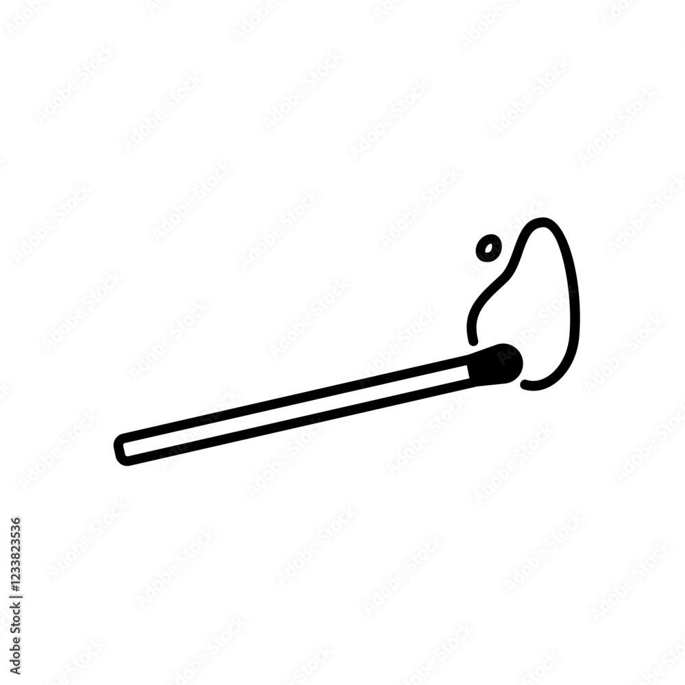 a black-filled icon depicting a matchstick a black-filled icon depicting a matchstick