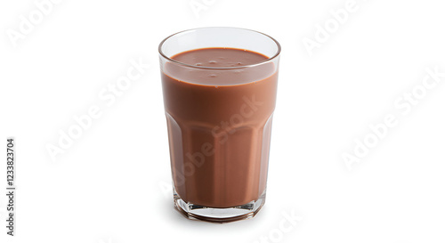 Wallpaper Mural glass with chocolate milk isolated on white background Torontodigital.ca