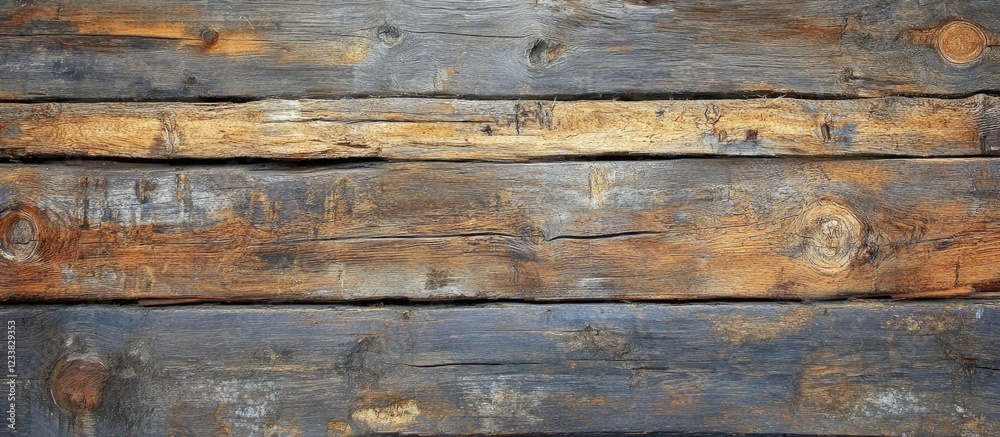 Weathered Wooden Planks Texture Background with Natural Grain Patterns