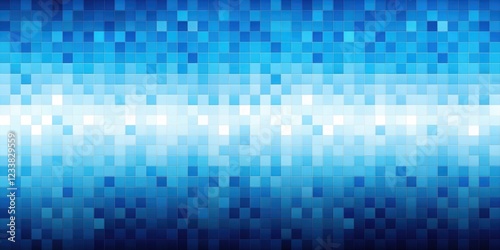 Abstract blue pixelated background with a smooth blurred transition ,  technology, digital, design, abstract, texture, backdrop