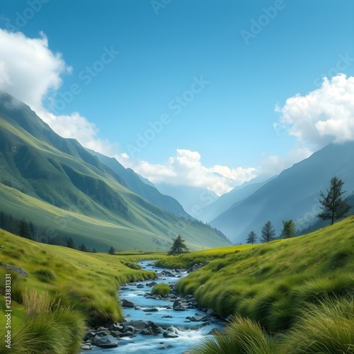 Peaceful Mountain Landscape