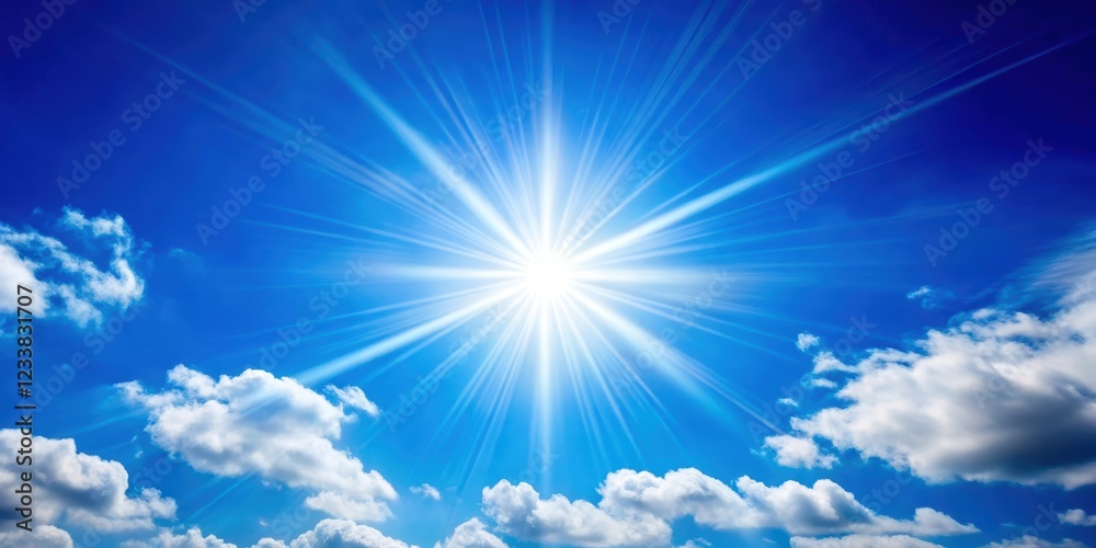 Bright sun shining in a clear blue summer sky , sun, bright, clear, blue, summer, sky, sunny, weather, nature, vibrant, day Bright sun shining in a clear blue summer sky , sun, bright, clear, blue, summer, sky, sunny, weather, nature, vibrant, day