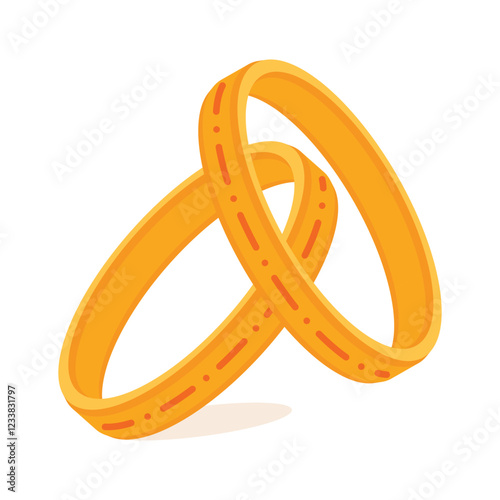 Take a look at this amazing icon of wedding rings in flat style