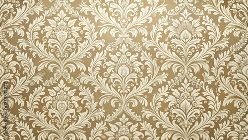 Wallpaper Mural Elegant and intricate Seamless Damask wallpaper design in classic colors ,  wallpaper, seamless, damask, elegant, intricate Torontodigital.ca