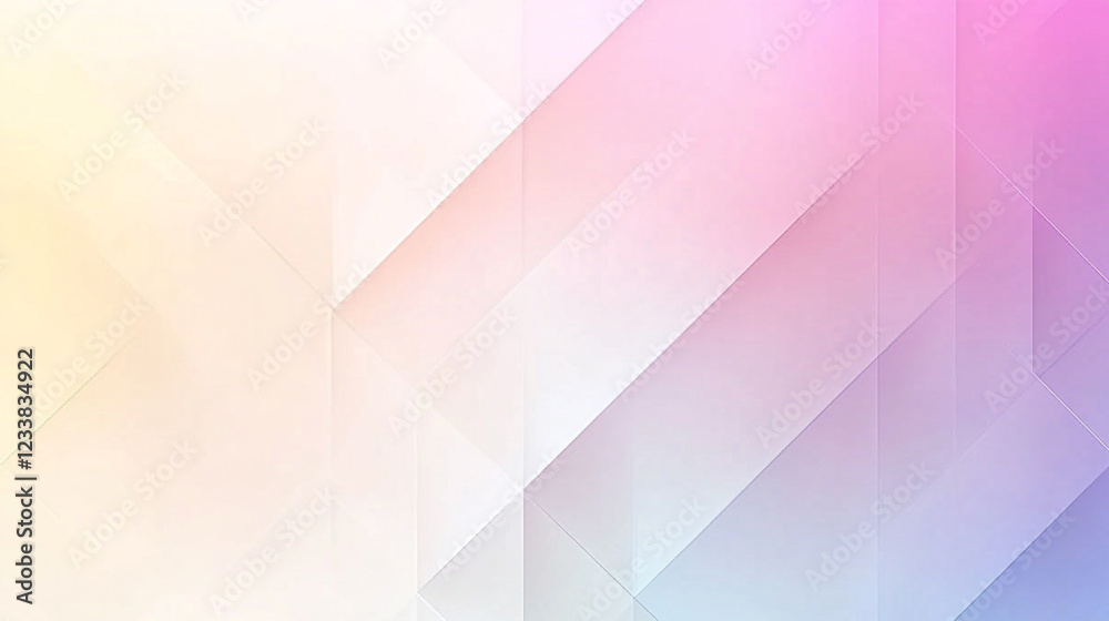 Obraz premium Soft Subtle Gradient Abstract Squares Pattern, A gradient of soft pastel colors smoothly morphing into abstract geometric forms.