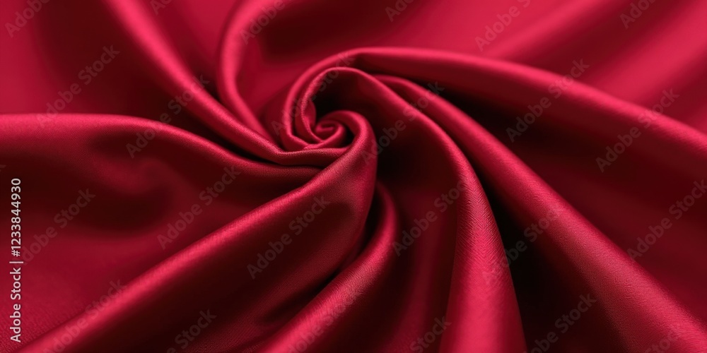 Obraz premium Intense crimson velvet in luxurious texture, exuding elegance with its smooth yet plush surface, inviting touch and admiration