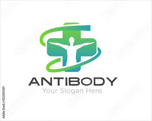 antibody health logo designs with cross health