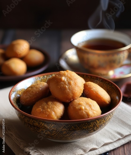 Indian Kachori, a crispy, deep-fried pastry filled with spiced lentils or potatoes, showcasing the rich flavors of traditional Indian street food. A perfect snack or appetizer enjoyed across India.