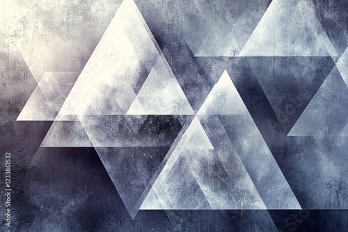 Abstract Gray and White Triangle Pattern Design