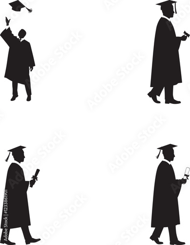 Wallpaper Mural Graduation silhouette design Torontodigital.ca
