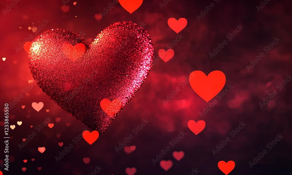 Glowing Heart Animation for Valentine's Day and Love