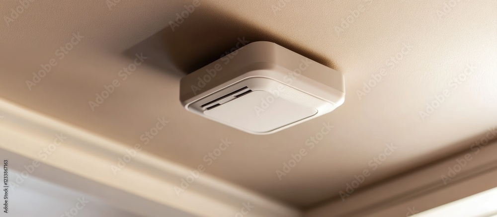 Ceiling mounted wireless access point with empty space for text ideal for technology and networking product advertisements Ceiling mounted wireless access point with empty space for text ideal for technology and networking product advertisements