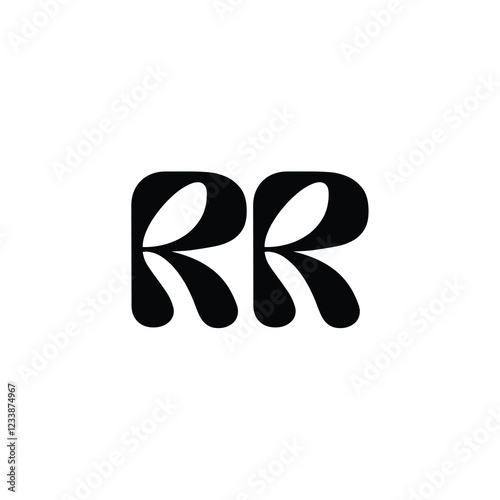 RR monogram logo design letter text name symbol monochrome logotype alphabet character simple logo