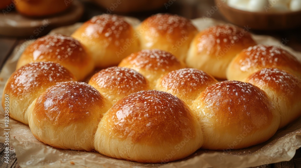 Golden-Brown Crown of Sweet Rolls: A Delightful Bakery Treat Golden-Brown Crown of Sweet Rolls: A Delightful Bakery Treat