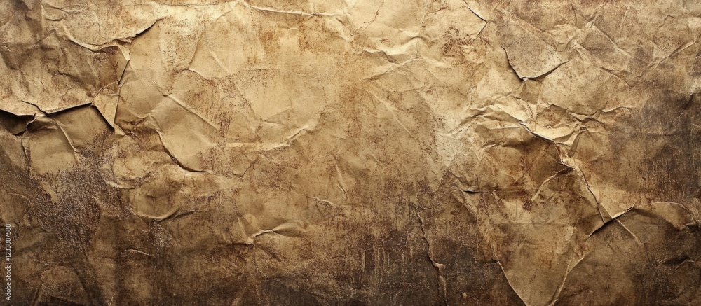 Textured crumpled brown paper background with visible creases and folds ideal for graphic design projects Copy Space Textured crumpled brown paper background with visible creases and folds ideal for graphic design projects Copy Space