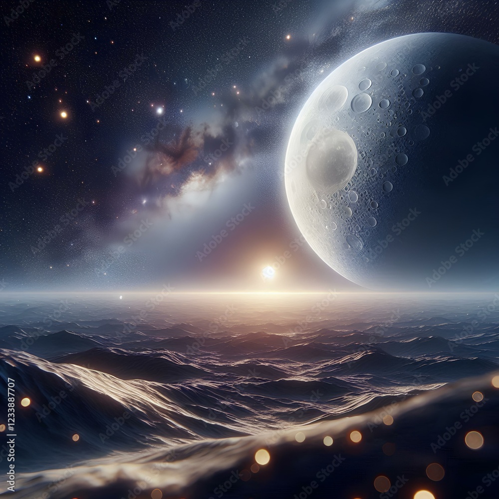 earth and moon