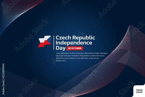 Czech Republic flag background, Czech Republic independence day 28th october