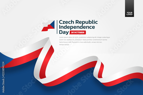 Czech Republic flag background, Czech Republic independence day 28th october