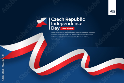 Czech Republic flag background, Czech Republic independence day 28th october