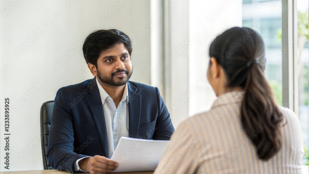 Indian HR Manager Interviewing Job Applicant
Indian HR Manager Interviewing Job Applicant