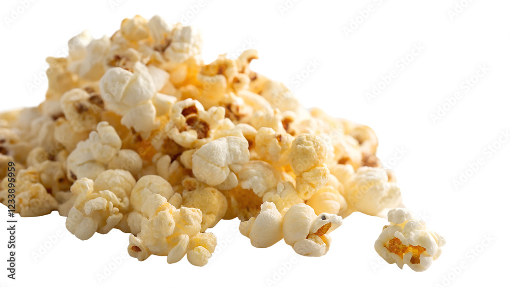 popcorn flying isolated on transparent background