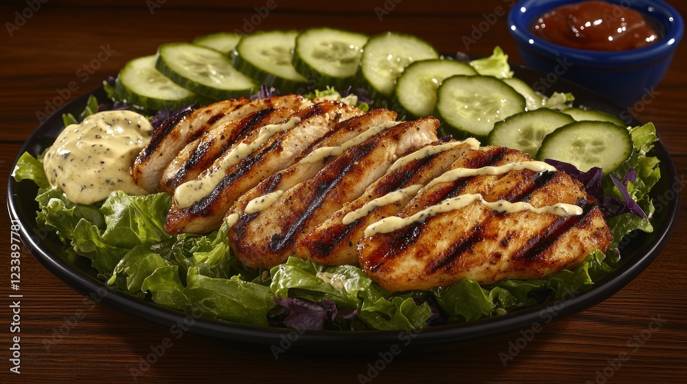 Grilled Chicken Salad with Lemon-Mustard Dressing Grilled Chicken Salad with Lemon-Mustard Dressing