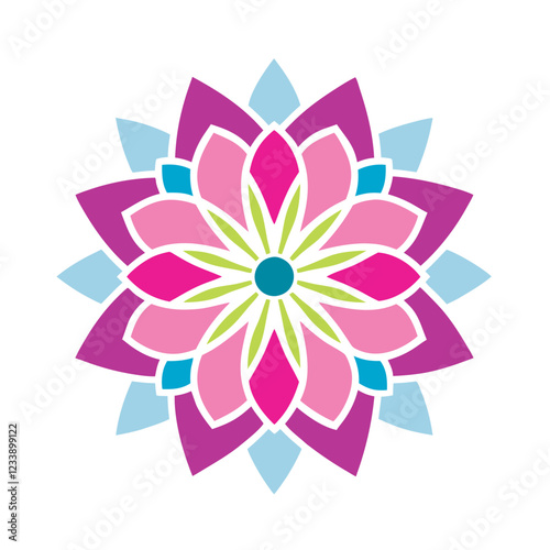 beautiful mandala design with black background