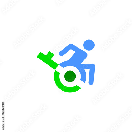 Logo Disability Access Pin GPS Location Rate Design Vector 