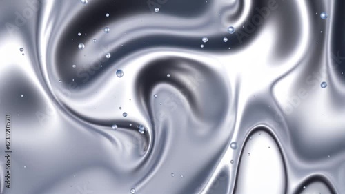 Wallpaper Mural Silver liquid swirls, bubbles, abstract background, website design Torontodigital.ca