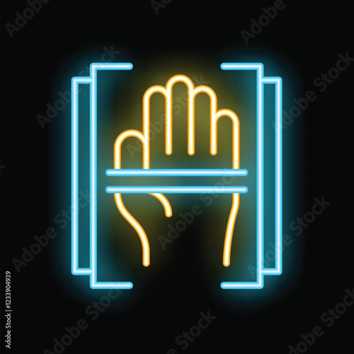 Neon sign depicting a polygraph examination, symbolizing lie detection and truth verification