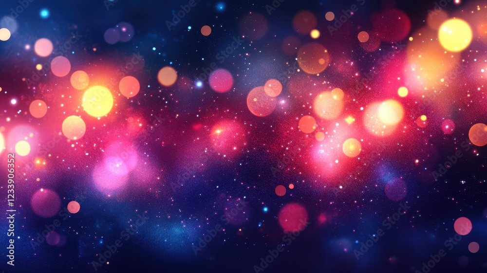 Glowing abstract bokeh lights vibrant colors digital art dark background high contrast shiny pink glitter Glowing abstract bokeh lights vibrant colors digital art dark background high contrast shiny pink glitter