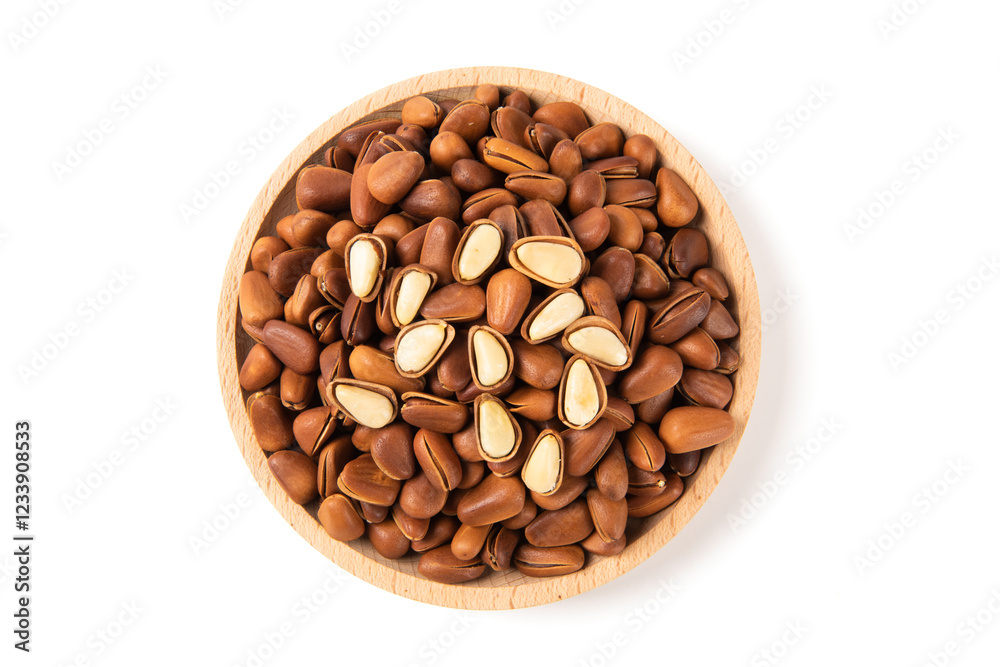 pine nuts isolated on white background pine nuts isolated on white background