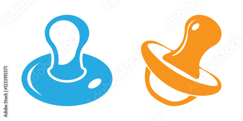 Professional Dummy Teat Icons Silhouette Vector Illustration