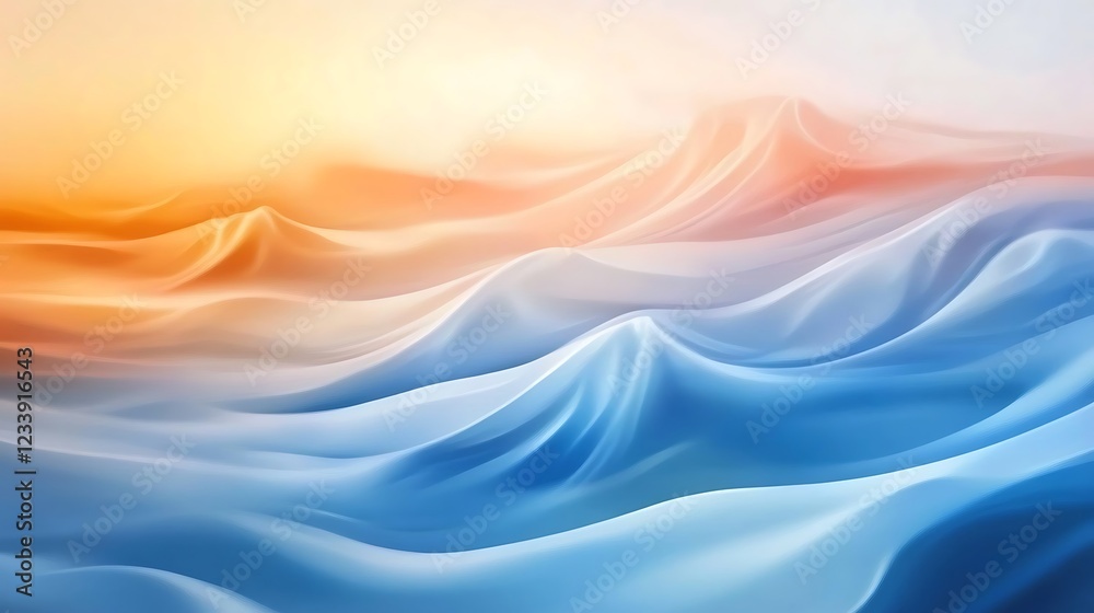 Abstract Landscape of Flowing Fabric Hues Abstract Landscape of Flowing Fabric Hues