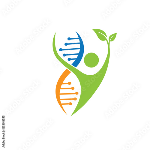 Elevate your brand with a DNA Wellness logo symbolizing health, science, and innovation. Ideal for wellness, genetic testing, and healthcare businesses. High-quality, customizable designs.