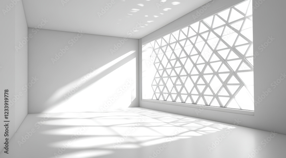 Obraz premium empty room with windows