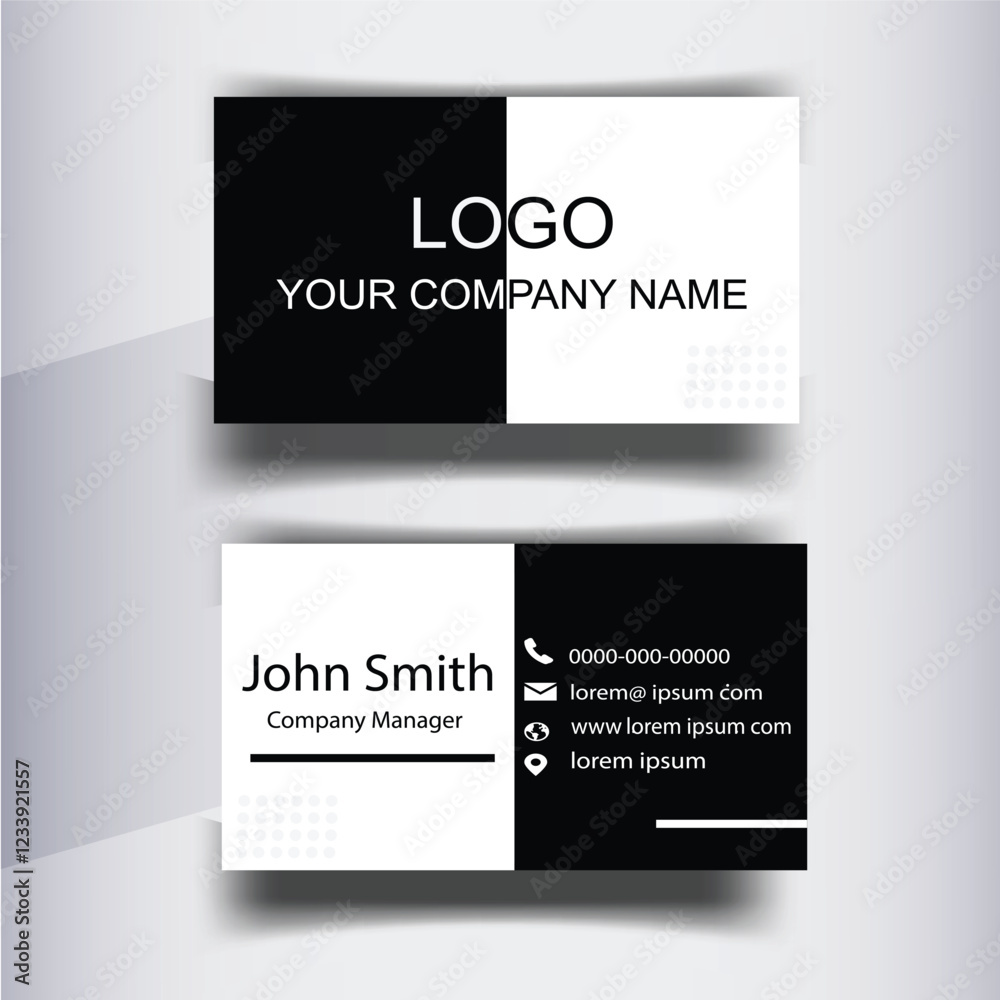 Clean professional business card template Clean professional business card template