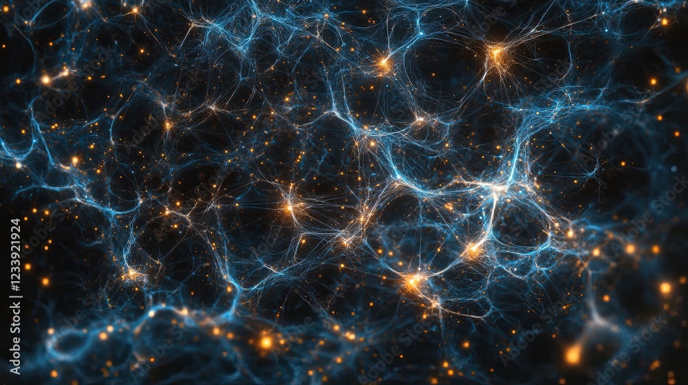 Naklejka premium Black Plexus Points and Lines Digital Background