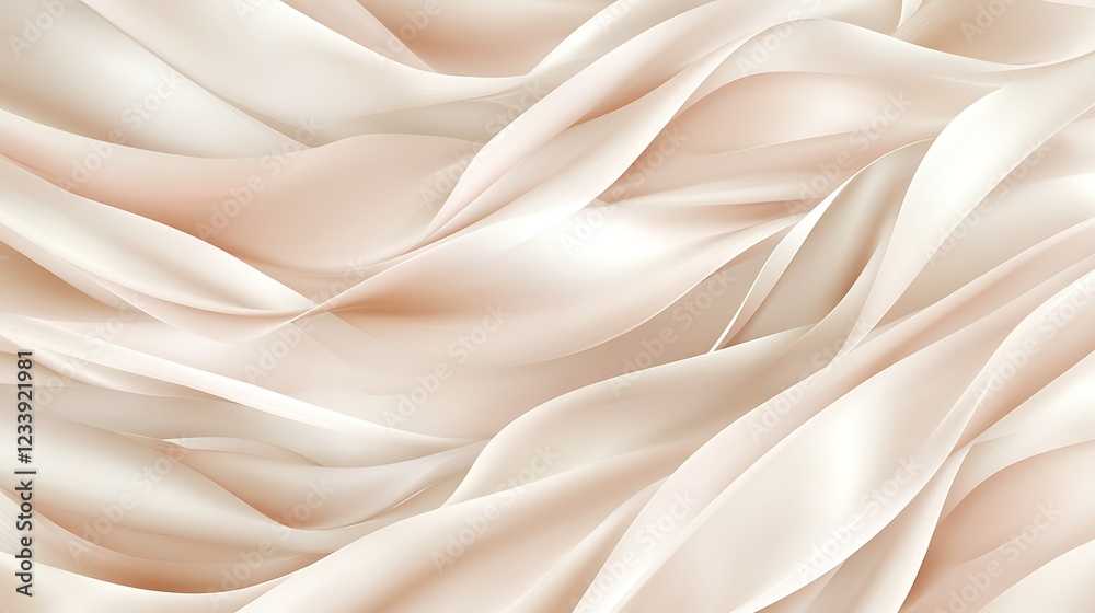 Abstract Beige Fabric Swirling Drapes Design Abstract Beige Fabric Swirling Drapes Design