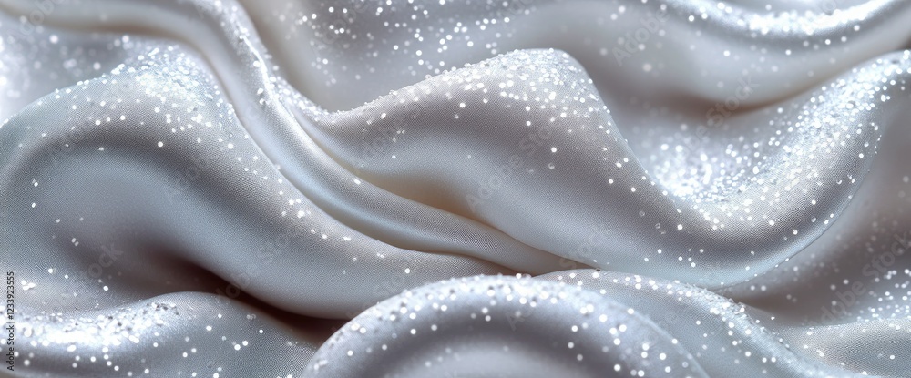 Shimmering Fabric Drapes Beautifully Shimmering Fabric Drapes Beautifully