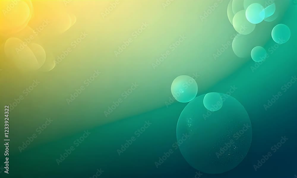 Abstract green-yellow bokeh background, website design