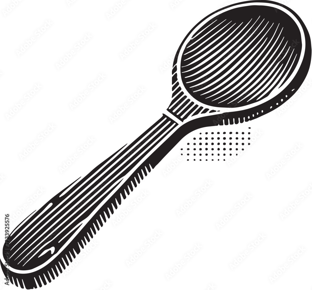 Black Wooden Spoon Silhouette Vector, High Quality Illustration on White Background Black Wooden Spoon Silhouette Vector, High Quality Illustration on White Background